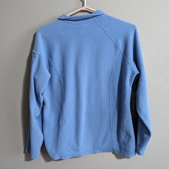 L.L.Bean quarter zip blue fleece women's M - Picture 7 of 8